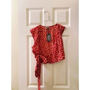 Allsaints Red Krystal Scatter Top